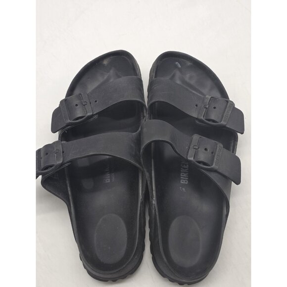 Birkenstock Arizona EVA Sandals Womens Size 7 Womens 6 Black Two Strap Slides - Picture 6 of 11